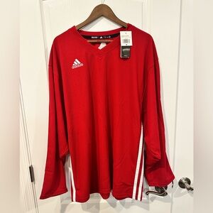 Adidas Three Stripe 2.0 Adult Hockey Jersey, Size: Medium